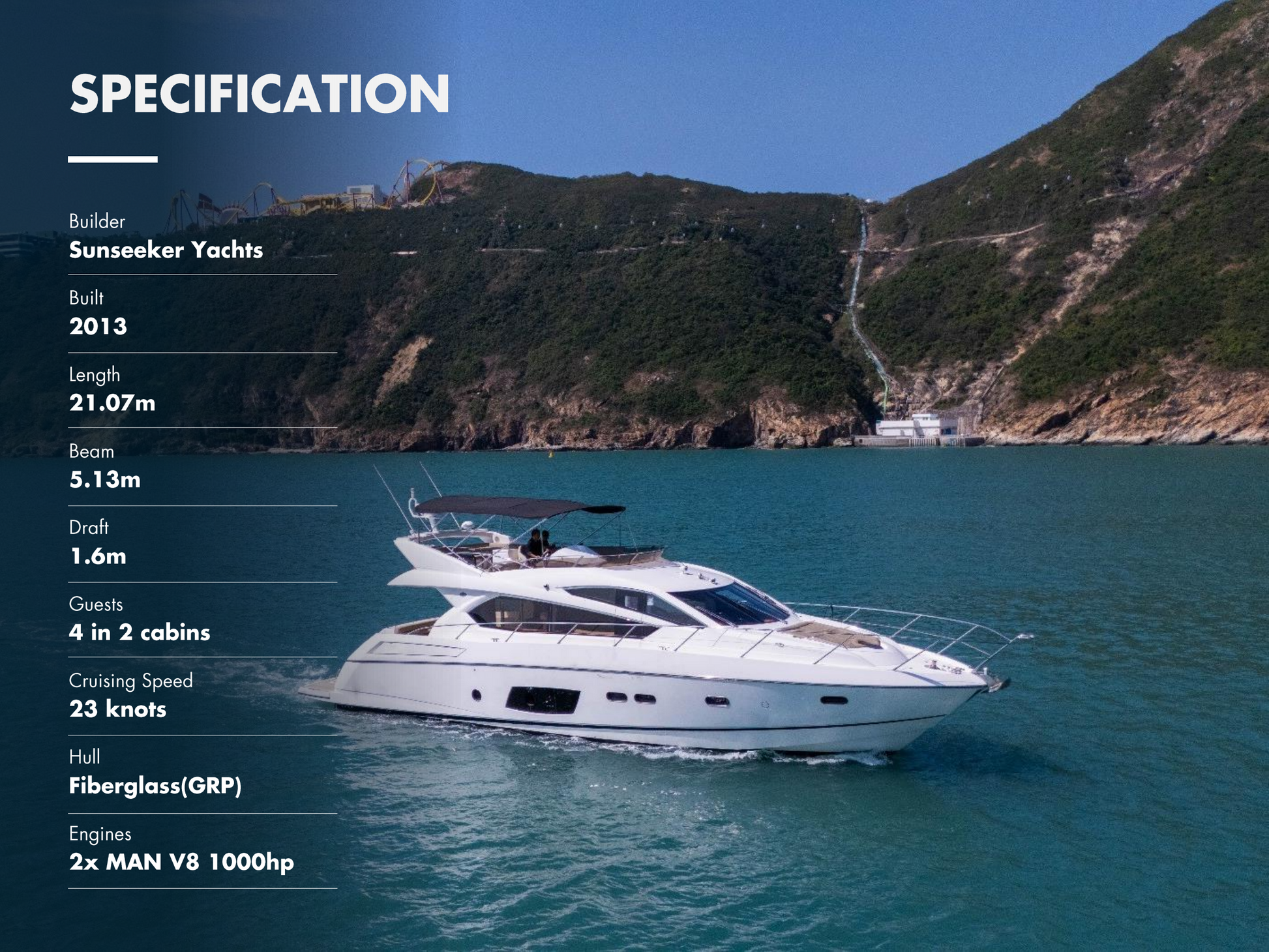 2013 SUNSEEKER MANHATTAN 63 BF
