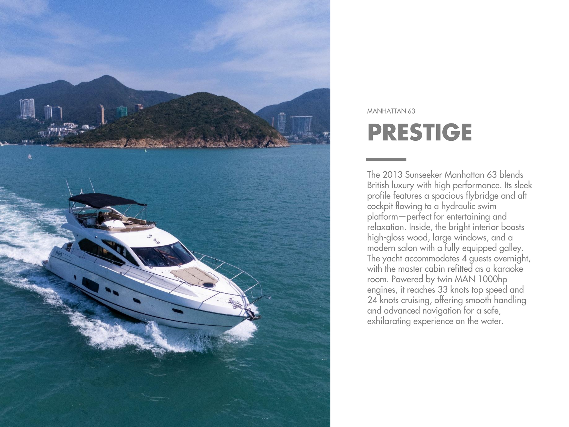 2013 SUNSEEKER MANHATTAN 63 BF
